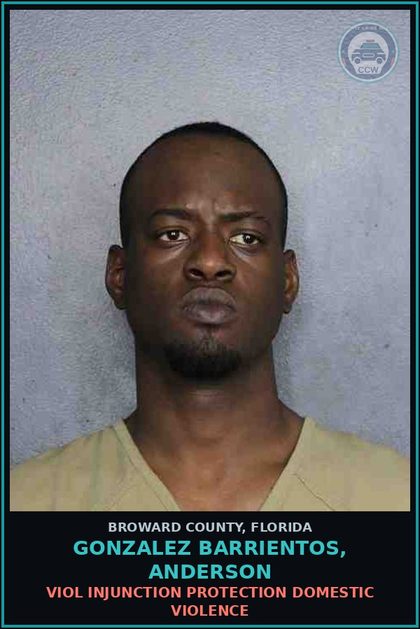 CCW arrest card for GONZALEZ BARRIENTOS, ANDERSON in Broward County: VIOL INJUNCTION PROTECTION DOMESTIC VIOLENCE