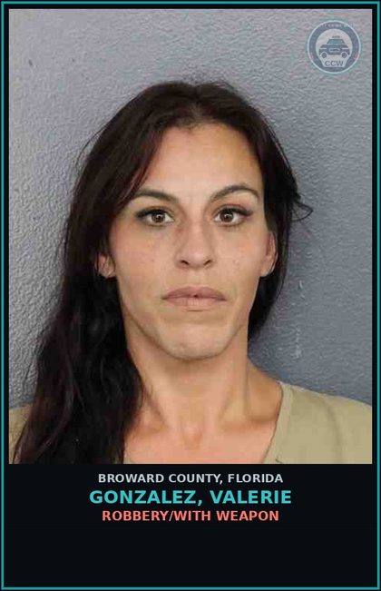 CCW arrest card for GONZALEZ, VALERIE in Broward County: FALSE IMPRISONMENT OF PERSON