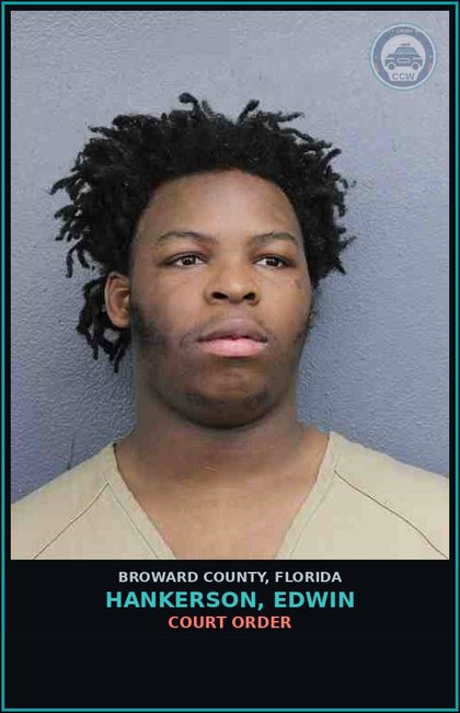 CCW arrest card for HANKERSON, EDWIN in Broward County: COURT ORDER