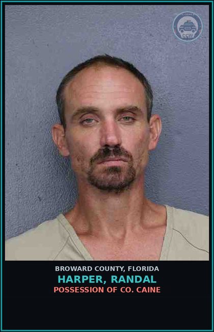 CCW arrest card for HARPER, RANDAL in Broward County: OP VEH UNSAFE/IMPROPER EQUIP  