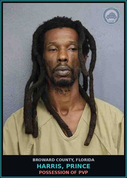 CCW arrest card for HARRIS, PRINCE in Broward County: POSSESSION OF PVP