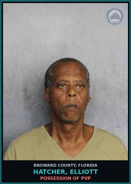 CCW arrest card for HATCHER, ELLIOTT in Broward County: POSSESSION OF PVP