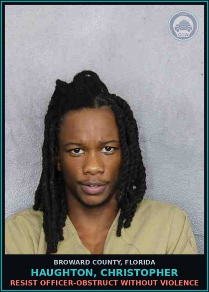 CCW arrest card for HAUGHTON, CHRISTOPHER in Broward County: CRIM MISCH - 200 DOLLARS OR LESS 1ST OFF