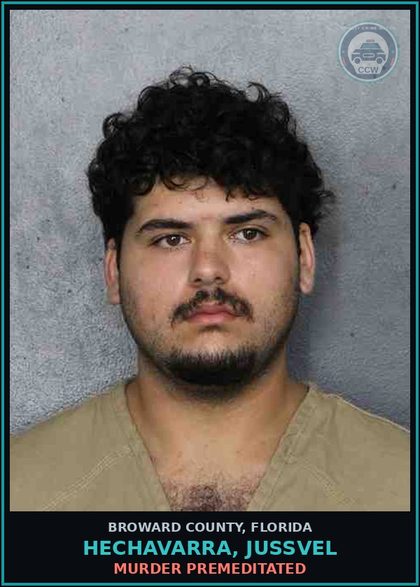 CCW arrest card for HECHAVARRA, JUSSVEL in Broward County: MURDER PREMEDITATED