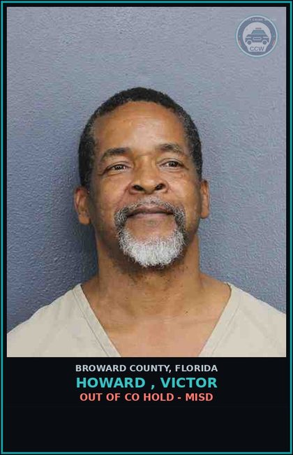 CCW arrest card for HOWARD , VICTOR in Broward County: OUT OF CO HOLD - MISD