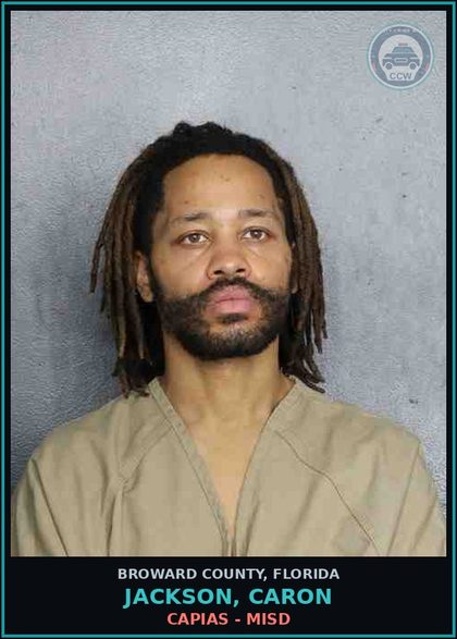 CCW arrest card for JACKSON, CARON in Broward County: CAPIAS - MISD