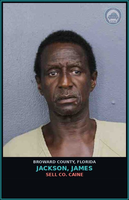 CCW arrest card for JACKSON, JAMES in Broward County: SELL COCAINE