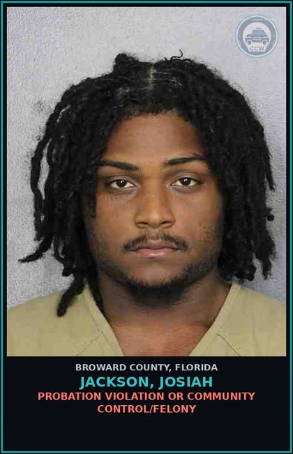 CCW arrest card for JACKSON, JOSIAH in Broward County: RESIST OFFICER-OBSTRUCT WITHOUT VIOLENCE
