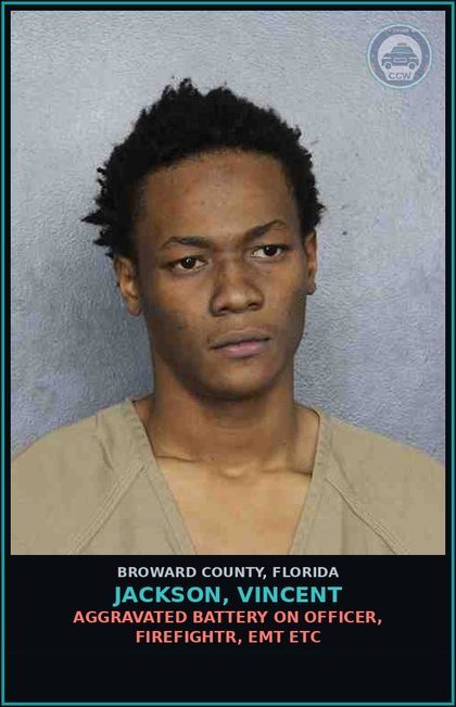 CCW arrest card for JACKSON, VINCENT in Broward County: POSSESS W/INTENT SELL MANUF DELIVER Canna