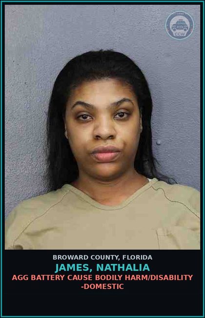 CCW arrest card for JAMES, NATHALIA in Broward County: AGGRAVATED chld ABUSE