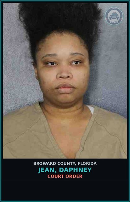 CCW arrest card for JEAN, DAPHNEY in Broward County: COURT ORDER