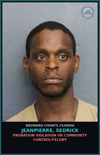 CCW arrest card for JEANPIERRE, SEDRICK in Broward County: PETIT THEFT-2ND DEGREE - 3RD SUBSQ OFFENSE