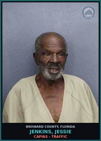 CCW arrest card for JENKINS, JESSIE in Broward County: CAPIAS - TRAFFIC
