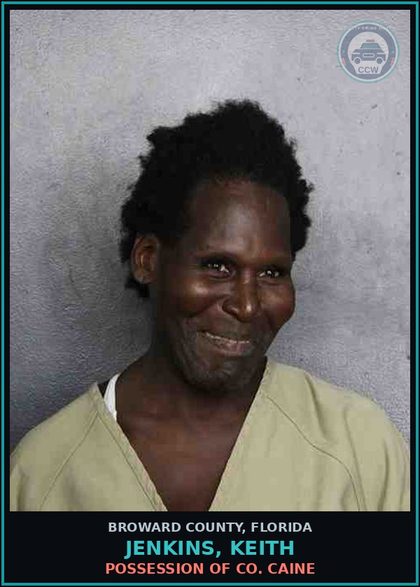 CCW arrest card for JENKINS, KEITH in Broward County: POSSESSION OF COCAINE