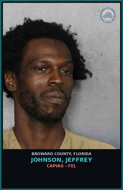CCW arrest card for JOHNSON, JEFFREY in Broward County: CAPIAS - FEL