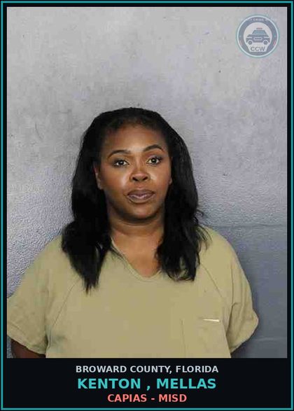 CCW arrest card for KENTON , MELLAS in Broward County: CAPIAS - MISD