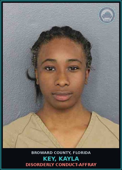CCW arrest card for KEY, KAYLA in Broward County: DISORDERLY CONDUCT-AFFRAY