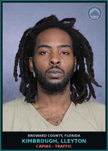 CCW arrest card for KIMBROUGH, LLEYTON in Broward County: CAPIAS - TRAFFIC