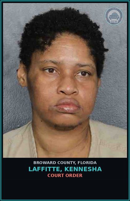 CCW arrest card for LAFFITTE, KENNESHA in Broward County: COURT ORDER