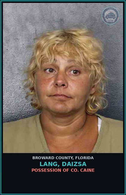 CCW arrest card for LANG, DAIZSA in Broward County: POSSESSION OF COCAINE