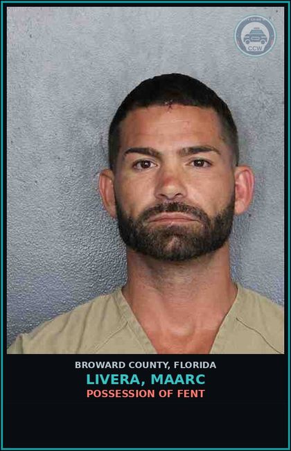 CCW arrest card for LIVERA, MAARC in Broward County: POSSESSION OF Fent 