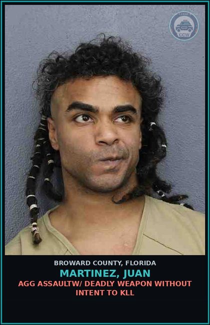 CCW arrest card for MARTINEZ, JUAN in Broward County: COURT ORDER