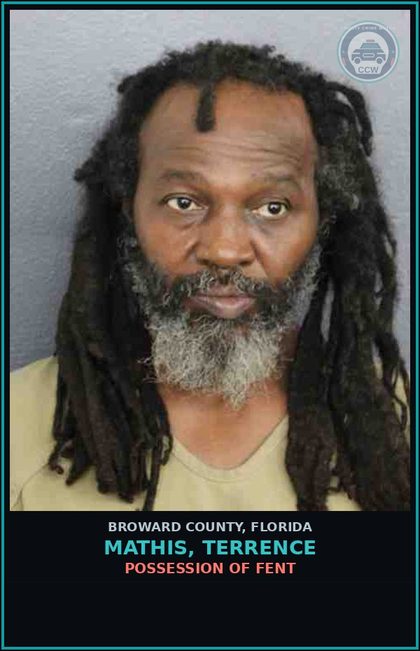 CCW arrest card for MATHIS, TERRENCE in Broward County: POSSESSION OF Fent 