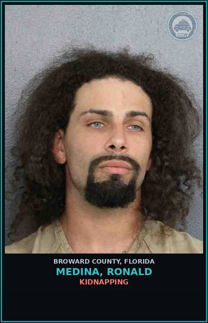 CCW arrest card for MEDINA, RONALD in Broward County: FALSE IMPRISONMENT OF PERSON