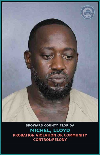 CCW arrest card for MICHEL, LLOYD in Broward County: POSSESSION OF Fent 