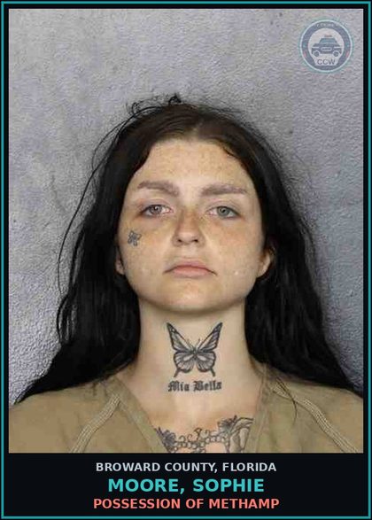 CCW arrest card for MOORE, SOPHIE in Broward County: OFFER AGREE TO SECURE FOR LEWD ACT 1ST OFF