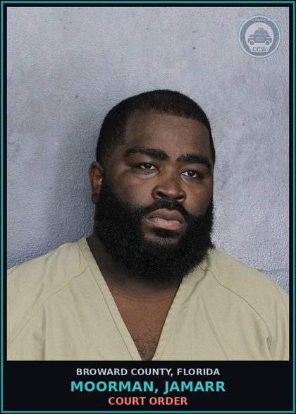 CCW arrest card for MOORMAN, JAMARR in Broward County: COURT ORDER