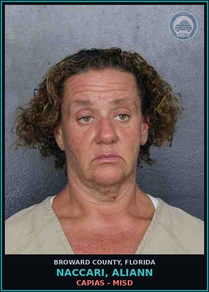 CCW arrest card for NACCARI, ALIANN in Broward County: CAPIAS - MISD