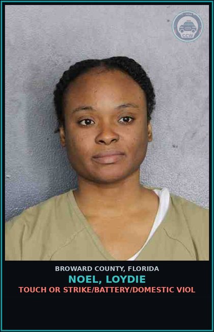 CCW arrest card for NOEL, LOYDIE in Broward County: TOUCH OR STRIKE/BATTERY/DOMESTIC VIOL