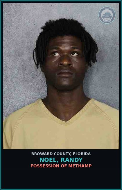 CCW arrest card for NOEL, RANDY in Broward County: POSSESSION OF Methamp