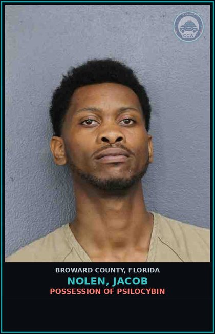 CCW arrest card for NOLEN, JACOB in Broward County: UNLAWFUL SPEED POSTED STATE/INTERSCT   