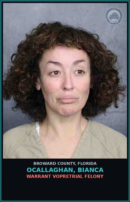 CCW arrest card for OCALLAGHAN, BIANCA in Broward County: WARRANT VOPRETRIAL FELONY