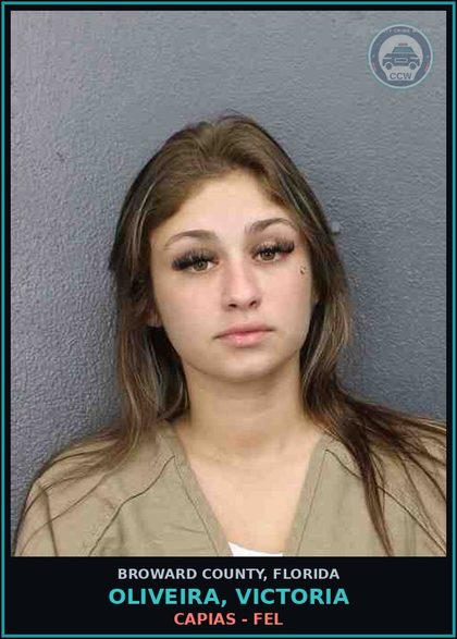 CCW arrest card for OLIVEIRA, VICTORIA in Broward County: CAPIAS - FEL
