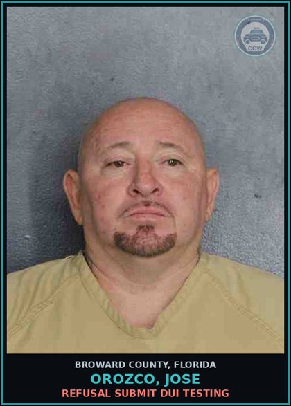 CCW arrest card for OROZCO, JOSE in Broward County: PROBATION VIOLATION OR COMMUNITY CONTROL MISD