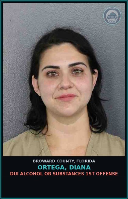 CCW arrest card for ORTEGA, DIANA in Broward County: RESIST OFFICER-OBSTRUCT WITHOUT VIOLENCE