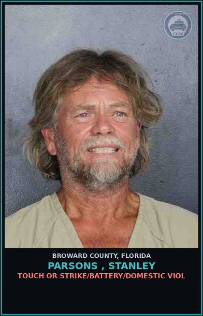 CCW arrest card for PARSONS , STANLEY in Broward County: TOUCH OR STRIKE/BATTERY/DOMESTIC VIOL