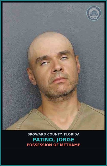 CCW arrest card for PATINO, JORGE in Broward County: POSSESSION OF Methamp