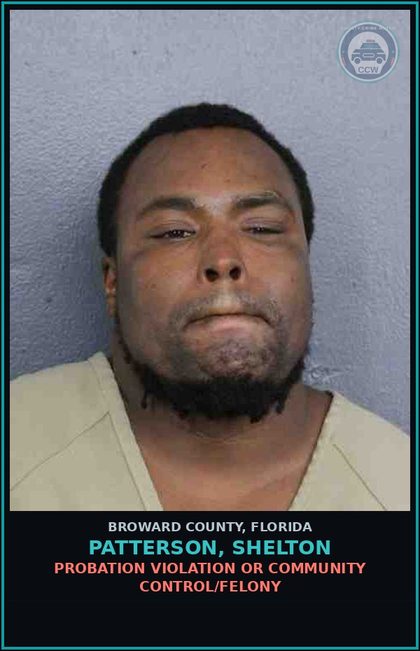 CCW arrest card for PATTERSON, SHELTON in Broward County: POSSESSION OF PVP