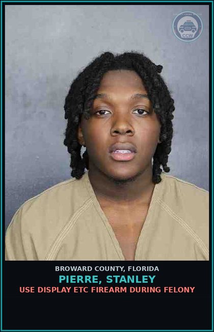 CCW arrest card for PIERRE, STANLEY in Broward County: TAMPER WITH OR FABRICATE PHYSICAL EVIDENCE