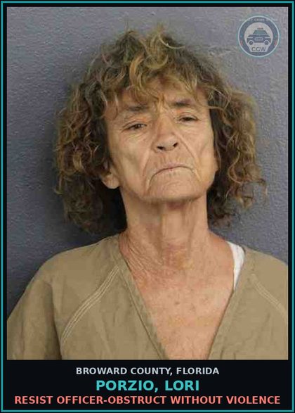 CCW arrest card for PORZIO, LORI in Broward County: DRUG PARAPHERNALIA-POSSESS AND OR USE