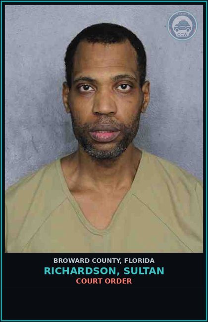 CCW arrest card for RICHARDSON, SULTAN in Broward County: COURT ORDER