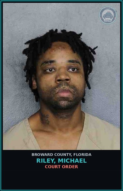 CCW arrest card for RILEY, MICHAEL in Broward County: COURT ORDER