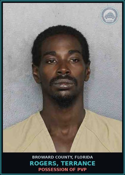 CCW arrest card for ROGERS, TERRANCE in Broward County: POSSESSION OF PVP