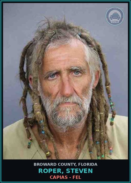 CCW arrest card for ROPER, STEVEN in Broward County: CAPIAS - FEL