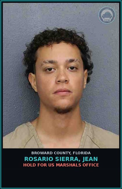 CCW arrest card for ROSARIO SIERRA, JEAN in Broward County: HOLD FOR US MARSHALS OFFICE