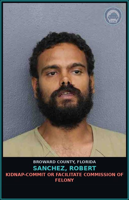 CCW arrest card for SANCHEZ, ROBERT in Broward County: CARJACKING WITH FIREARM OR WEAPON